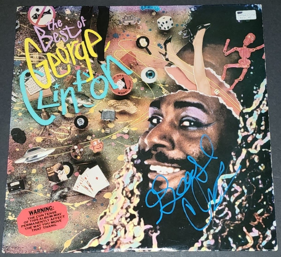 George Clinton Signed Autographed The Best Of Album Vinyl LP George Clinton Signed Autographed The Best Of Album Vinyl LP
